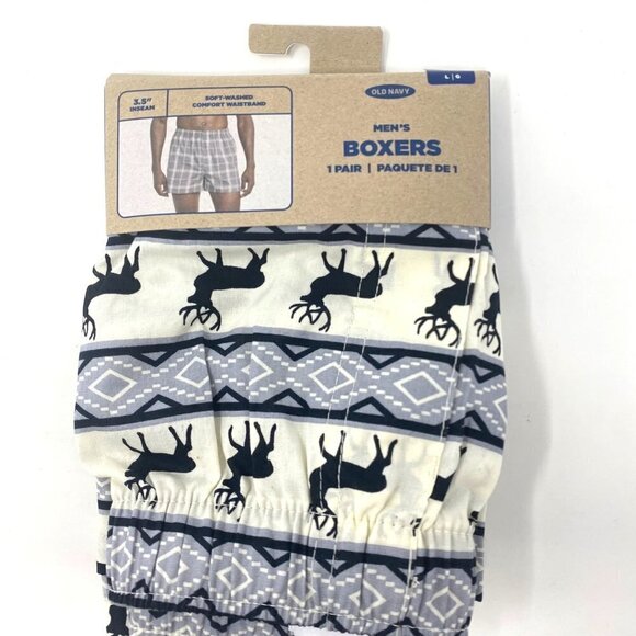 Old Navy Deer Isle Khaki Soft-Washed Boxer Shorts Men 3.75" Inseam Size L. B10 - Picture 3 of 5